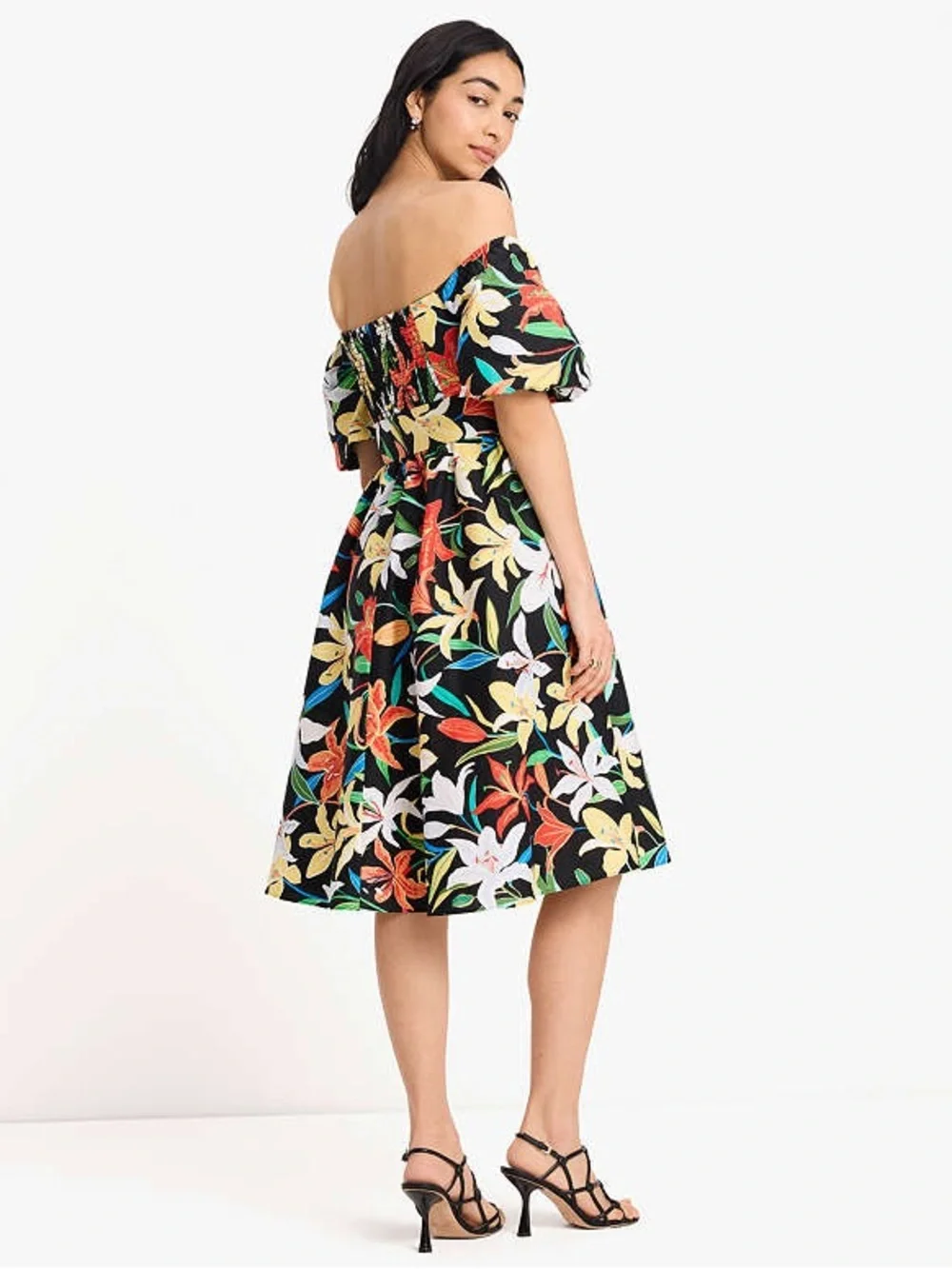 NWT Kate Spade Summer Lillies Off the Shoulder Floral Dress L